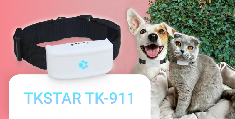 GPS трекер на ошейник TkStar TK-911 – полезный аксессуар для любимчика 