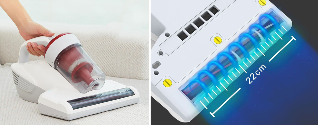 Xiaomi Jimmy Lake Mites Vacuum Cleaner быстро и тщательно вычищает ткань от пыли