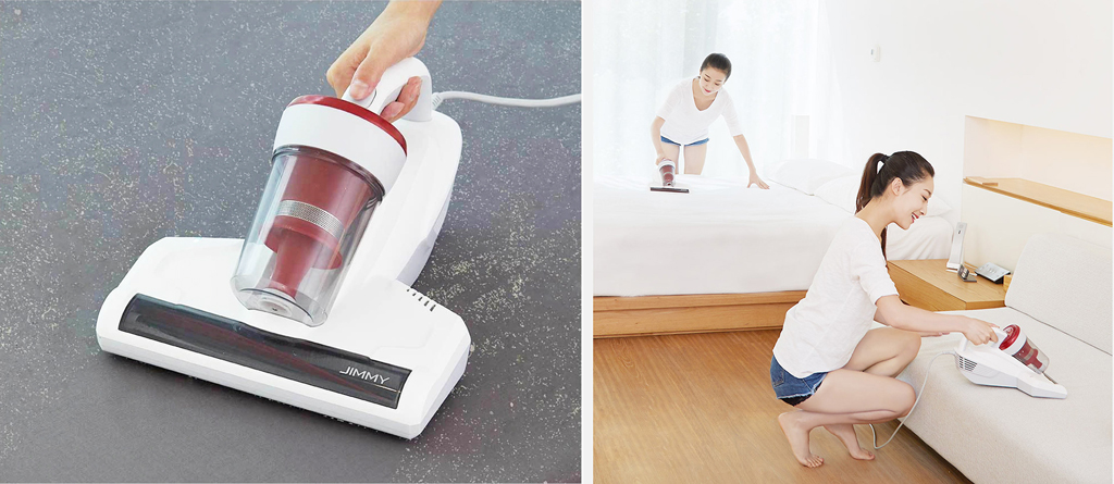 Xiaomi Jimmy Lake Mites Vacuum Cleaner вычищает ткань даже от микроскопических частиц пыли и удерживает их внутри пылесборника благодаря инновационному HEPA-фильтру