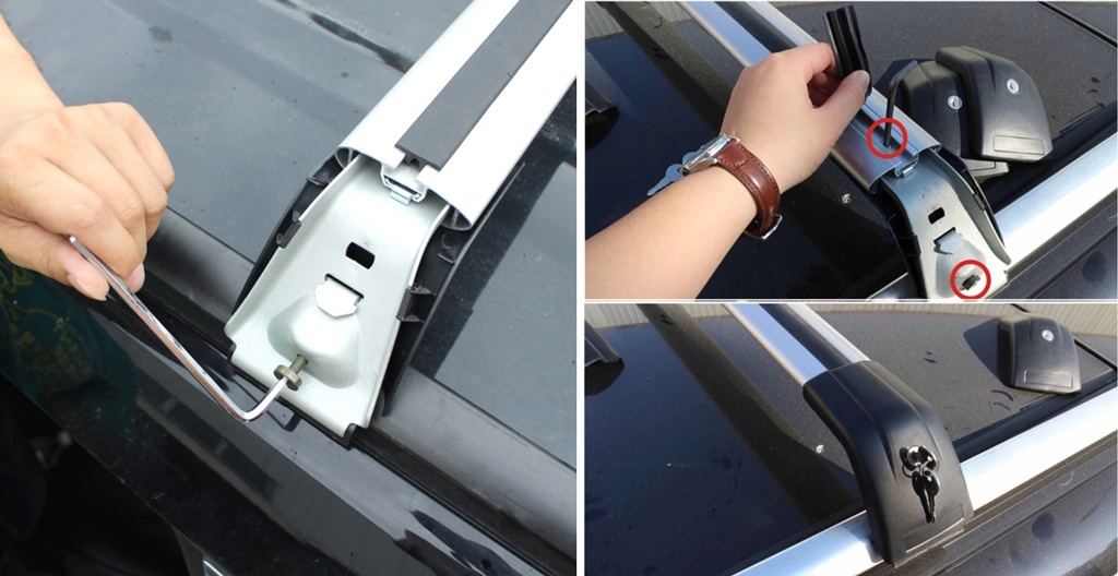 Установка автомобильного багажника аэродинамической формы Carcam Rail 8131