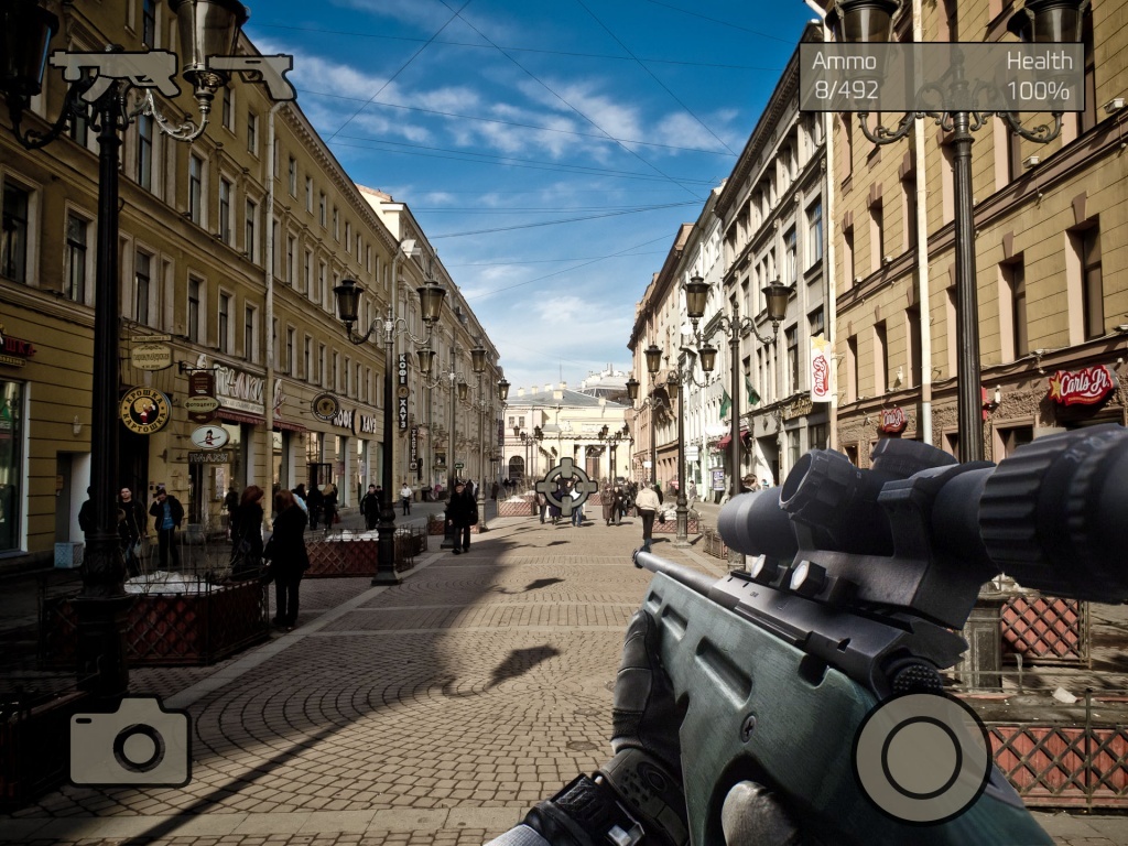 Автомат дополненной реальности Intelligent ar gun AR47-1 Blue