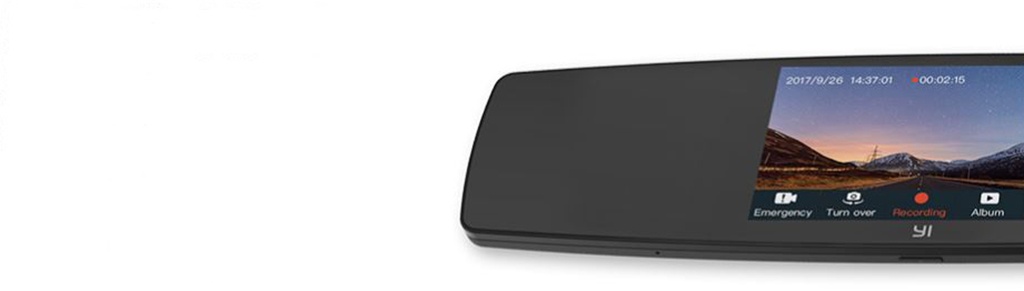 YI Mirror Dash Camera – сенсорный дисплей 4.3"