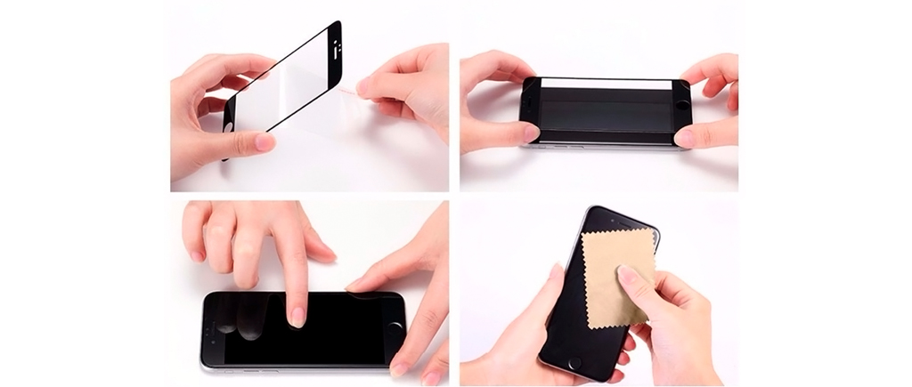 Защитное стекло Iphone 7 5D 0.33 mm полностью повторяет форму дисплея