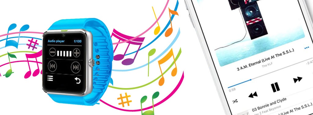 Часы SMART WATCH GT08 Blue - Синхронизация со смартфоном