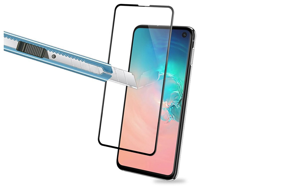 Стекло для S10E 5D черный (полная проклейка) ТЕХПАК