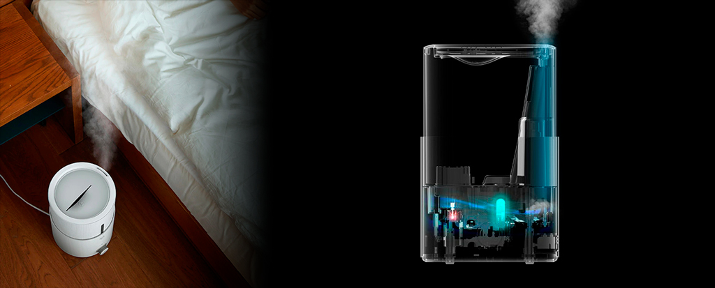 Xiaomi Air Humidifier 5L оборудован емкостью для воды объемом 5 литров и регулировкой интенсивности циркуляции