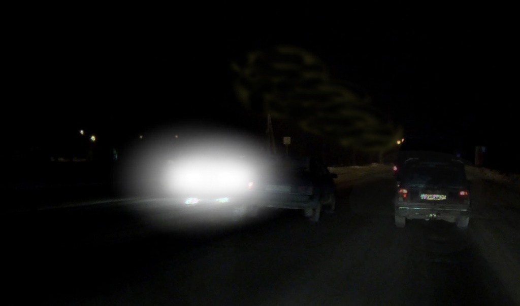 Ночная съемка обычного видеорегистратора