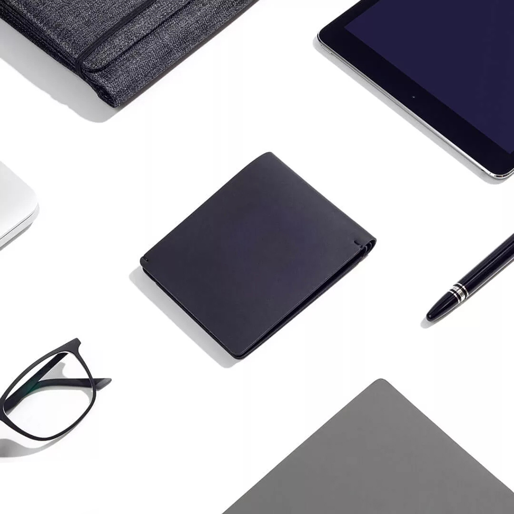 Xiaomi 90 Points Light Anti-Theft Wallet Black компактный и вместительный кошелек с 2 карманами для купюр и 6 отсеками для банковских карт