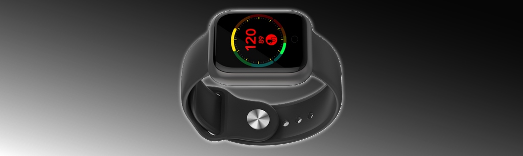 GT1 черный силиконовый ремешок