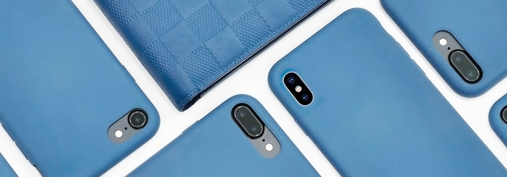 iPhone 10/X Silicon case Apple WS ультратонкий чехол синего цвета, выполненный из высокопрочного силикона