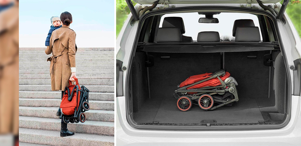 Xiaomi Light Baby Folding Stroller Особая конструкция рамы позволяет сложить коляску всего в несколько движений