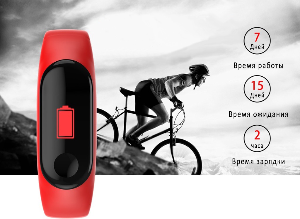 Carcam Smart Band M3 – Аккумулятор 80 мАч