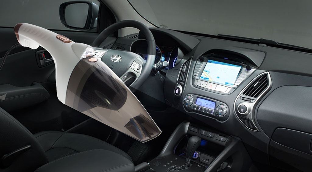 Автомобильный пылесос CARCAM Vacuum-2 white - LED-фонарик