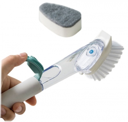 Купить Щетка для мытья посуды с дозатором Xiaomi Automatic Liquid Adding Pot Brush 44ml White