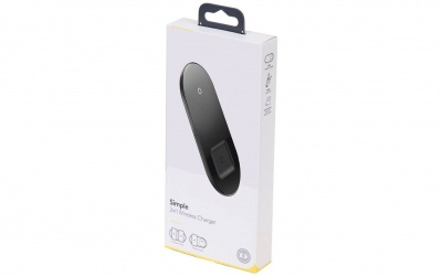 Купить Беспровоное ЗУ Xiaomi Baseus Simple 2 in 1 Wireless Charger черный