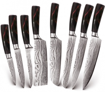 Купить Набор кухоных ножей Xiaomi Spetime 8-Pieces Kitchen Knife Set Red (RE01KN8)