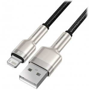 Купить Кабель Baseus Cafule Series Metal Data Cable USB 2.0 - Lightning 2.4A 1м Black (CALJK-A01)