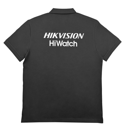 Купить Hikvision/Hiwatch Рубашка с воротником поло черная, XXL