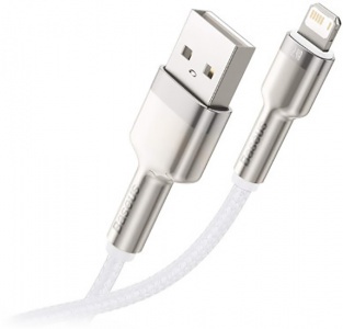 Купить Кабель Baseus Cafule Series Metal Data Cable USB 2.0 - Lightning 2.4A 1м White  (CALJK-A02)