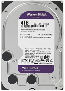 Купить Жесткий диск WD Purple WD42EJRX, 4ТБ, HDD, SATA III, 3.5"