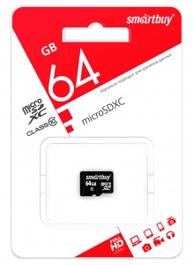 Купить Карта памяти SmartBuy 64GB microSDXC Class10 LE