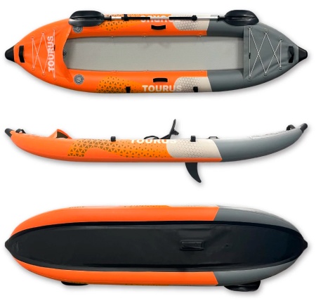 Купить Tourus Inflatable One Seats Kayak 328x85x23cm Orange and Grey, TS-K03