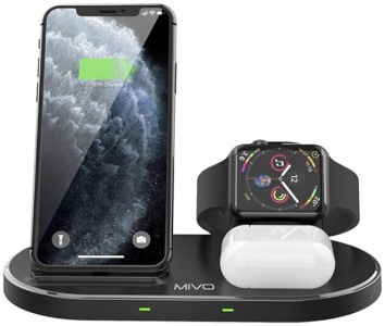 Купить Беспроводное зарядное устройство 3 в 1 Mivo MW-05 Wireless Charger 3 in 1 15W