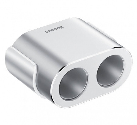 Купить Автомобильное зарядное устройство Baseus High Efficiency One to Two Cigarette Lighter Silver