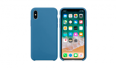 Чехол для iPhone 10/X Silicon Case синий