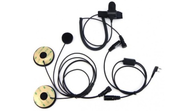 BAOFENG Helmet Kit Full Face Motorcycle Headset Earpiece Mic, 2 Pin M-plug