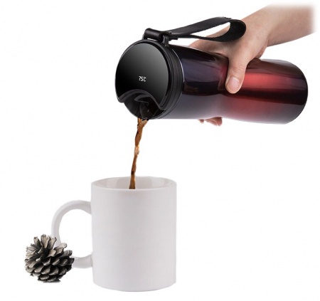 Купить Термокружка Xiaomi Kiss Kiss Fish Moka Smart Cup Oled 430ml Red Blue