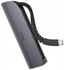 Type-C хаб HOCO HB17 Easy connect (USB3.0-3+SD+TF)