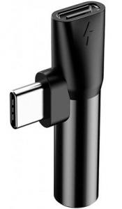 Купить Аудио переходник Baseus L41 Type-C (input) for Type-C + 3.5 mm Black (CATL41-S1)