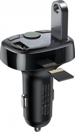 Купить Автомобильная зарядка c FM трансмиттер Baseus T-Typed MP3 Car Charger S-09A Black (CCTM-01)
