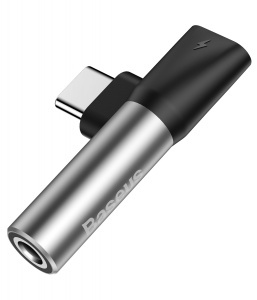 Купить Аудио переходник Baseus L41 Type-C (input) for Type-C + 3.5 mm Silver - Black (CATL41-01)