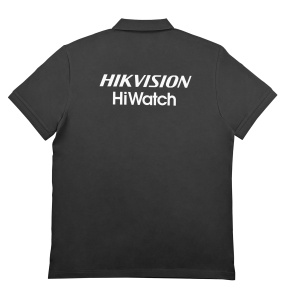 Купить Hikvision/Hiwatch Рубашка с воротником поло черная, XL