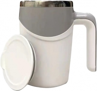 Multi-functional Magnetized Strring Cup 380ml Grey White (XD-860)