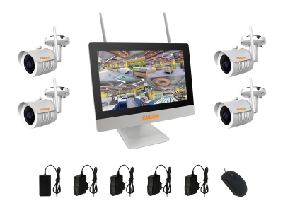 CARCAM 4CH WiFi NVR Kit 1080/4 LCD