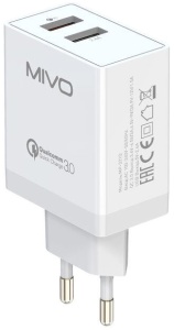 Купить Сетевое зарядное устройство Mivo MP-321Q Quick Charger 30W (2 USB)