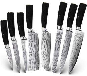 Купить Набор кухонных ножей Xiaomi Spetime 8-Pieces Kitchen Knife Set Black (BL03KN8)