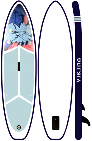 Купить Сап доска для плавания и серфинга с насосом и рюкзаком Viking Inflatable SUP Board 320*75*15 Viking Blue-Orange
