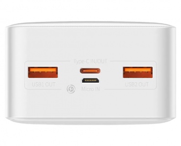 Купить Внешний аккумулятор Baseus Bipow Digital Display 30000mAh 20W White (PPDML-N02)