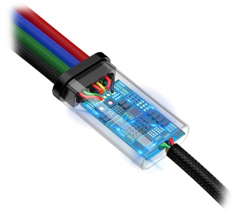 Купить Кабель Baseus Fast 4-in-1 Cable for lightning+Type-C (2) + Micro 3.5A 1.2m (CA1T4-B01)