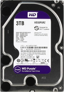 Купить Жесткий диск WD Purple WD30PURZ, 3ТБ, HDD, SATA III, 3.5"