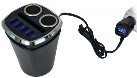Купить Shunwei 2 Way Cigarette Lighter Socket With 4 USB Port (SD-1931C)