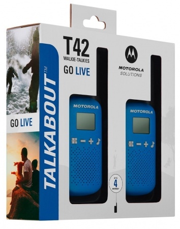 Купить Комплект раций Motorola Talkabout T42 Twin Pack синий/черный