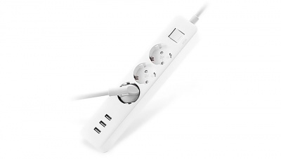 Купить Удлинитель Xiaomi Mi Power Strip (3 розетки +3 USB порта) (XMCXB04QM) White