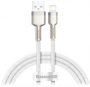 Купить Кабель Baseus Cafule Series Metal Data Cable USB 2.0 - Lightning 2.4A 1м White  (CALJK-A02)