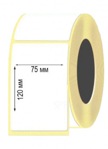 Купить Термоэтикетка Xprinter Thermal Label Sticker Roll Eco, 75x120mm, втулка 40мм, 300шт