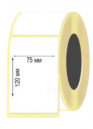 Купить Термоэтикетка Xprinter Thermal Label Sticker Roll Eco, 75x120mm, втулка 40мм, 300шт